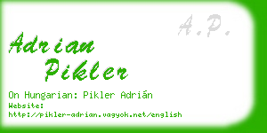 adrian pikler business card